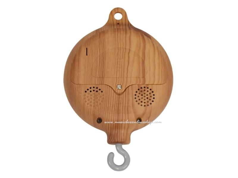 Simulated Wood Grain Music Mobile Baby Crib Decoration