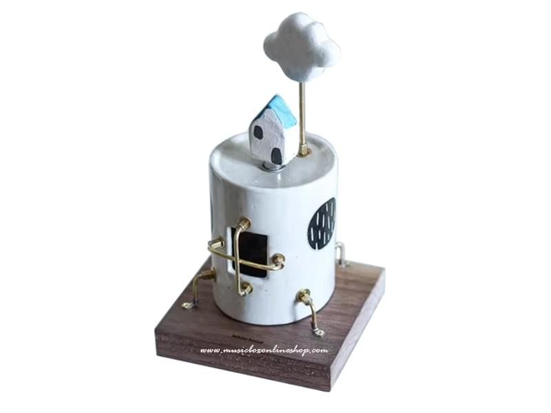 Handmade Ceramic Original Design Music Box White House Ambient Ligh Home Decoration