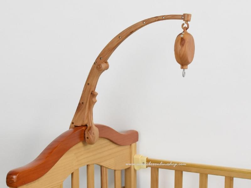 Simulated Wood Grain Music Mobile Baby Crib Decoration