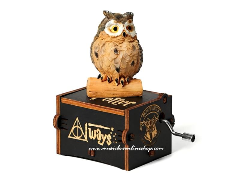 Owl Figurine Harry Potter Theme Engrarved Music Box