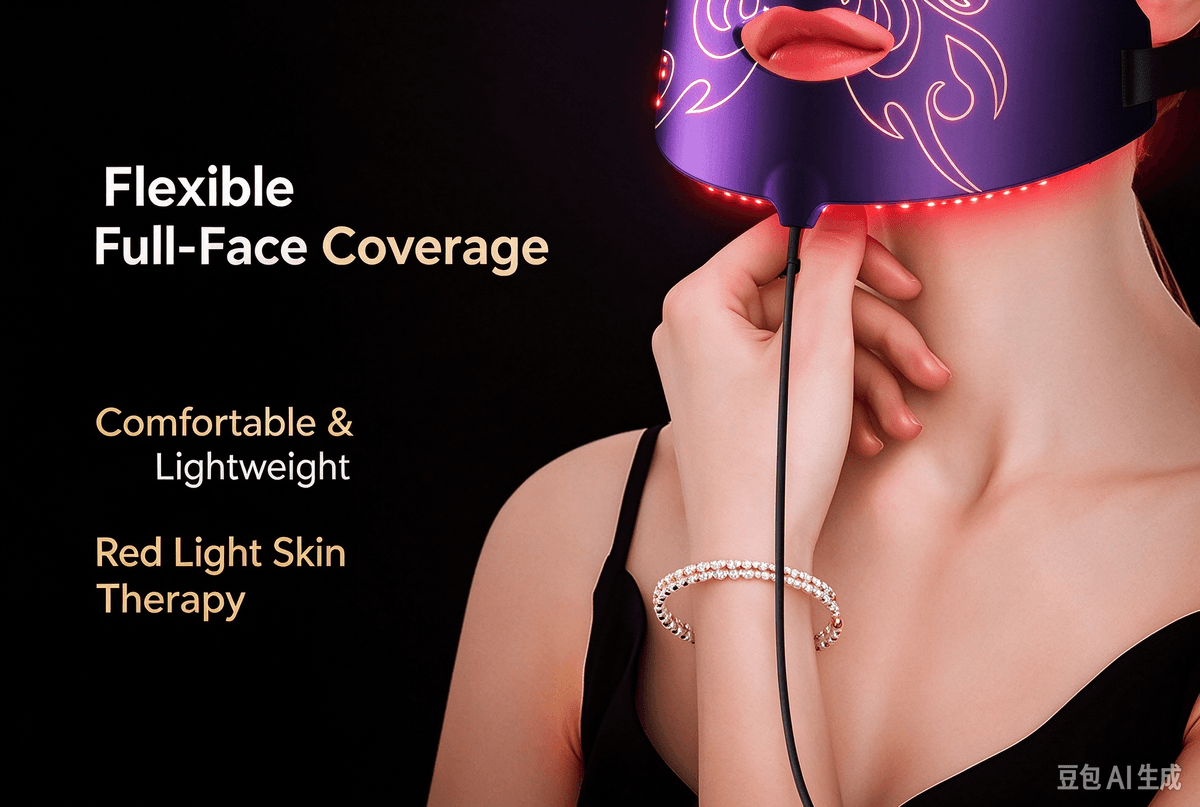 Eyecobeauty LED Photon Facial Mask | 4-Week Skin Transformation Anti-Aging Red Light Therapy Mask