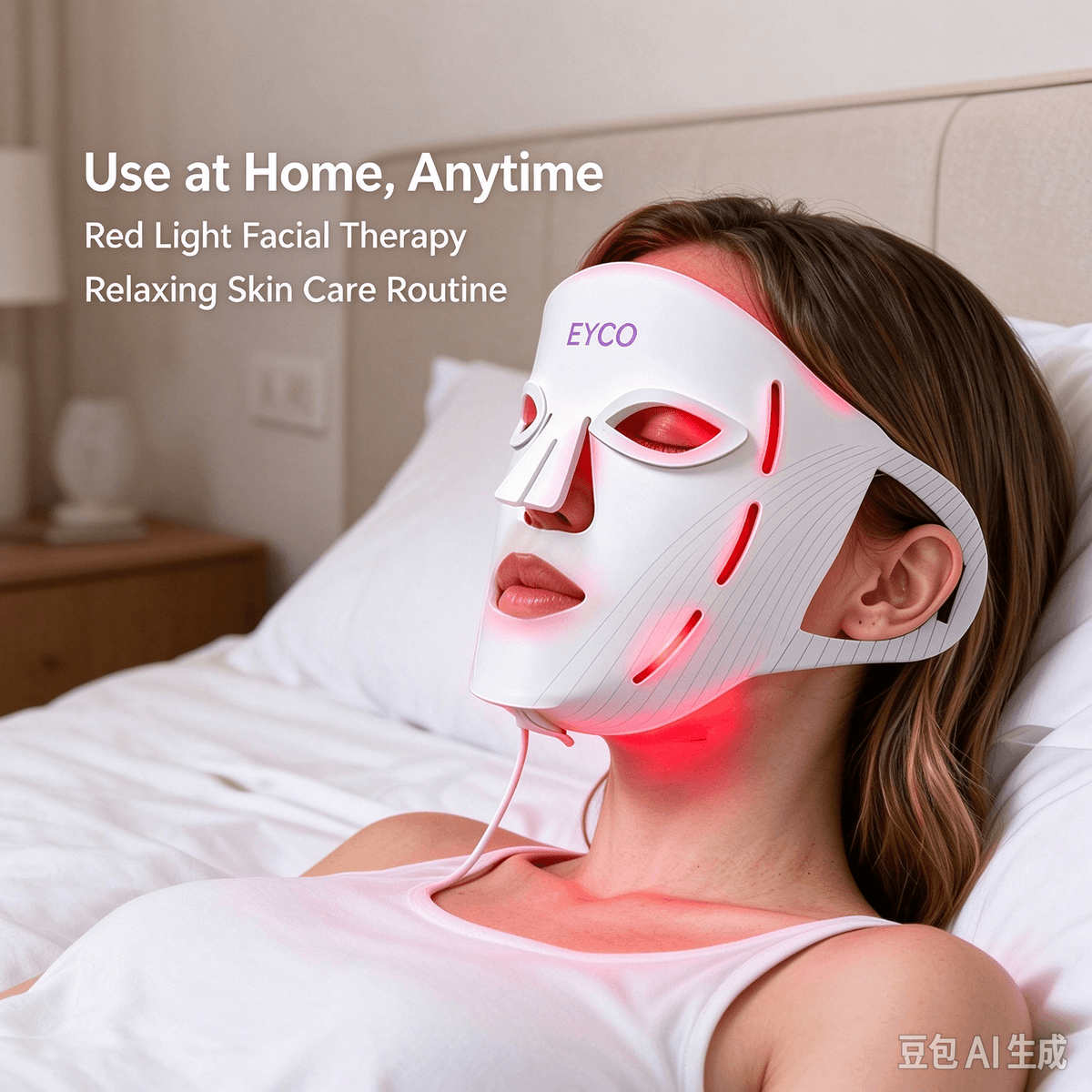 Eyecobeauty LED Photon Facial Mask | 4-Week Skin Transformation Anti-Aging Red Light Therapy Mask