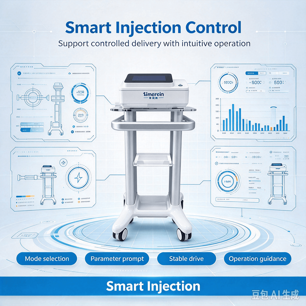 Time Rui TMR-E02-A Electronic Injector Assistant Push Device, Precision Injection Support System