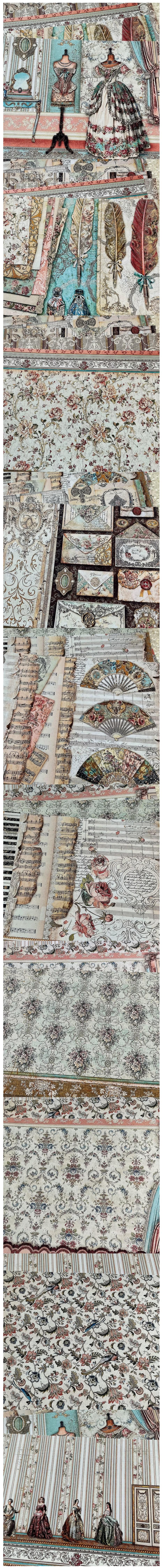 Ornate Palace Gowns & Classical European Patterns (13-8)