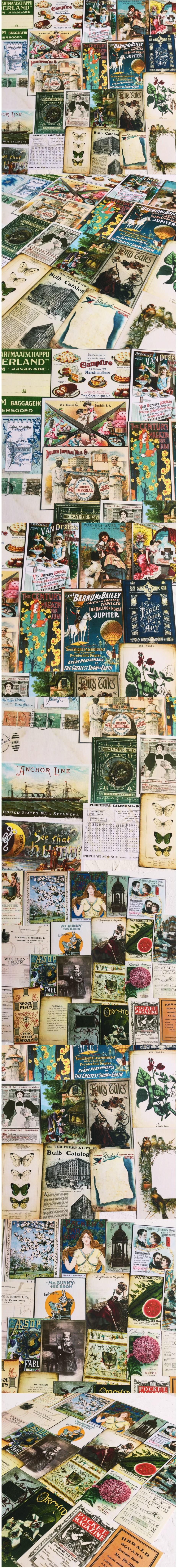 Essential Retro Ephemera Sheets & Collage Bases (24-58)