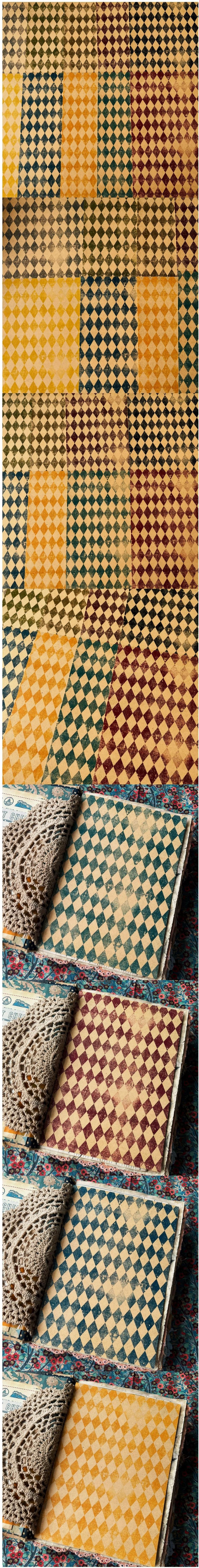 Retro Circus Harlequin & Diamond Patterns (29-2)