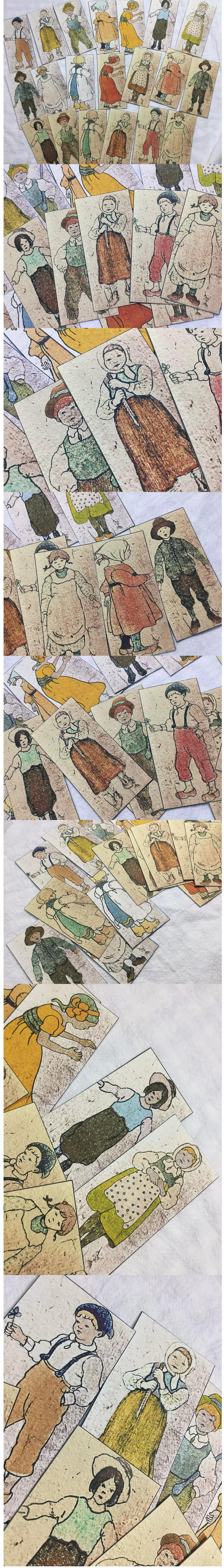 Vintage Children's Storybook Cards & Playful Tags (19-43)