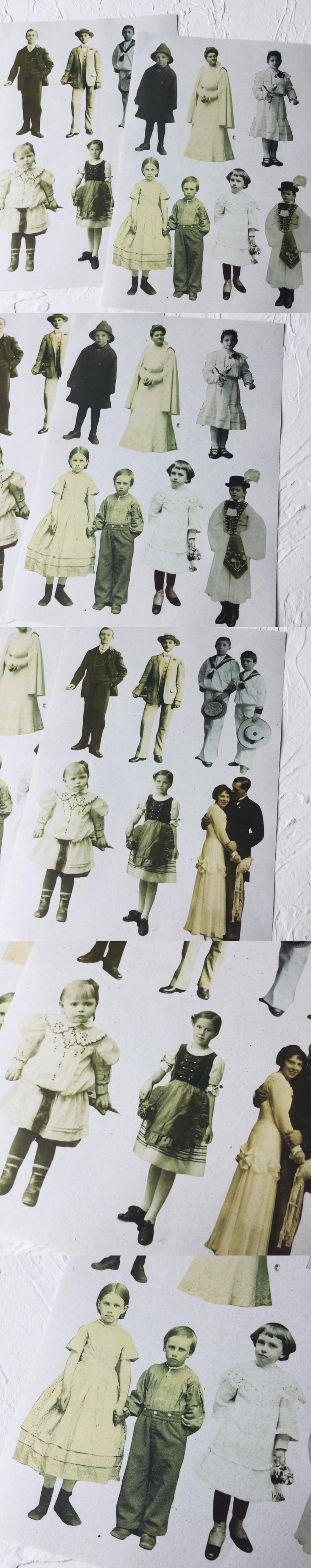 Tim Holtz Style Vintage Heritage Paper Dolls Pack (1-8)
