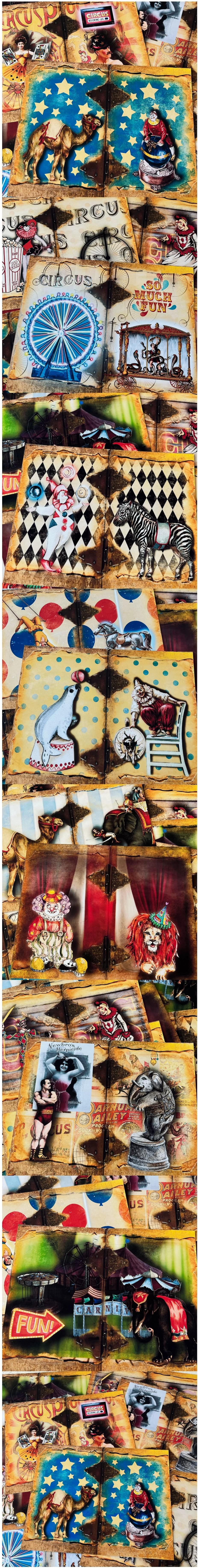 Vintage Circus & Dark Clown Backgrounds (29-1)
