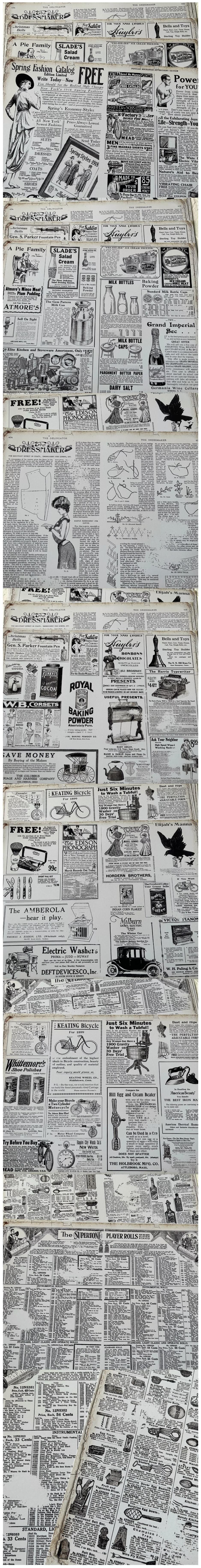 American Antique Advertisements & Kraft Newspapers (5-11)