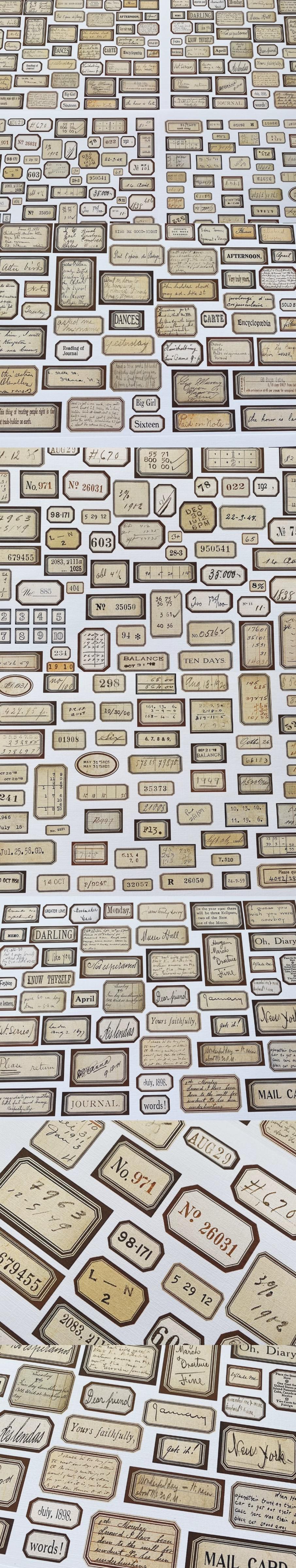 All-Match Uncoated English Text Scraps (100+ Sheets) (6-34)