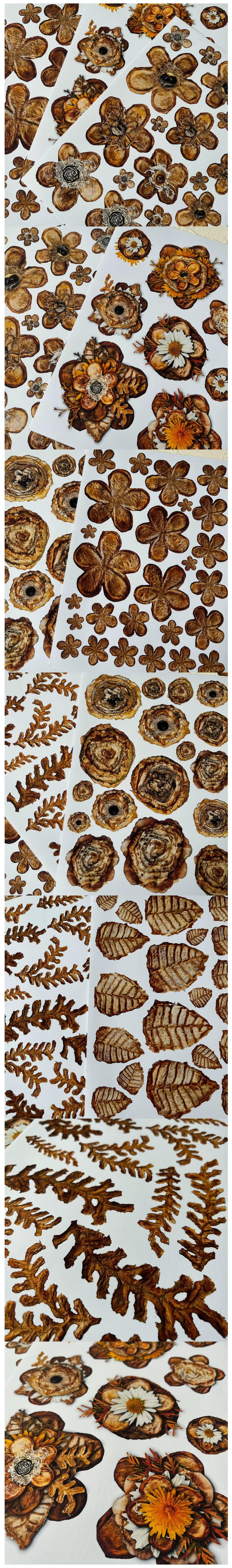 Retro Autumn Flowers & Foliage Memo Pack (22-53)