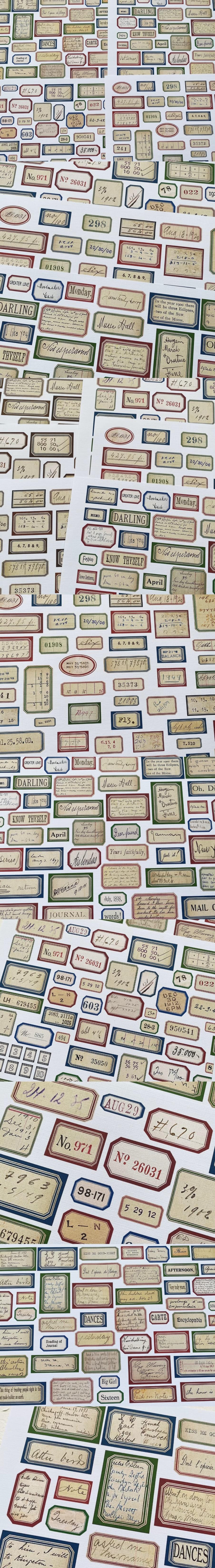 All-Match Uncoated English Text Scraps (100+ Sheets) (6-34)