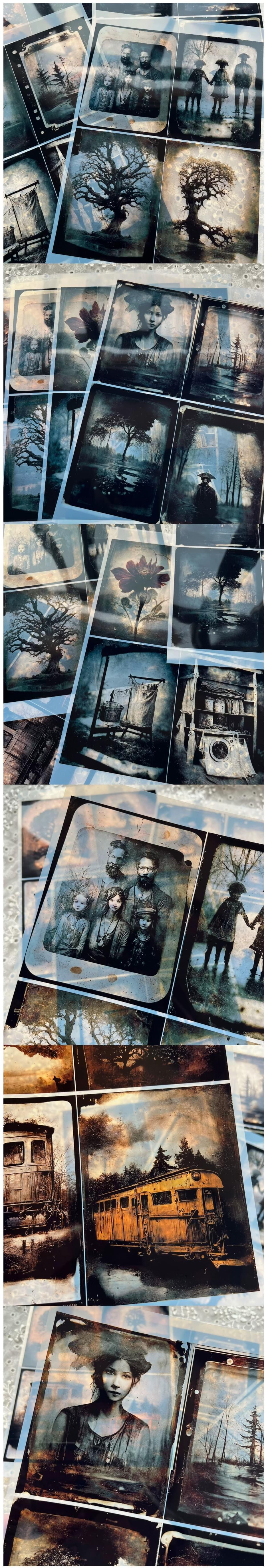 Antique Portrait Photography Clear Acetate (25-12)