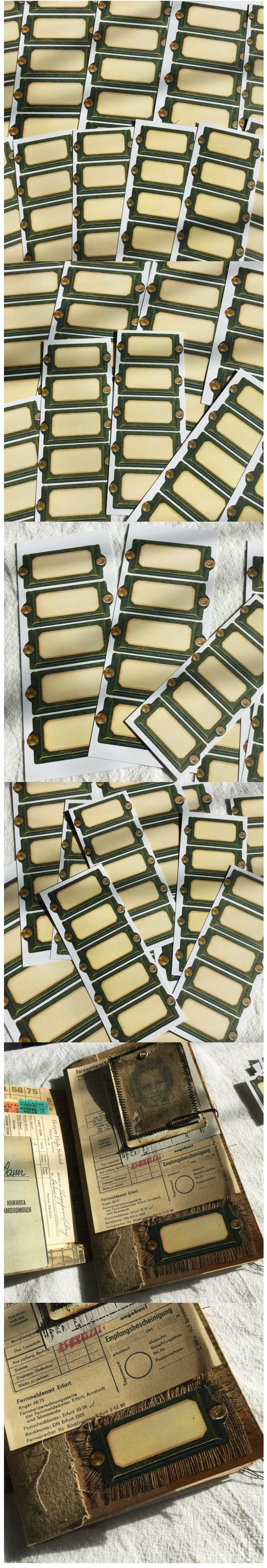 Faux Metallic Frame Collage Accents & Portrait Cards (6-26)