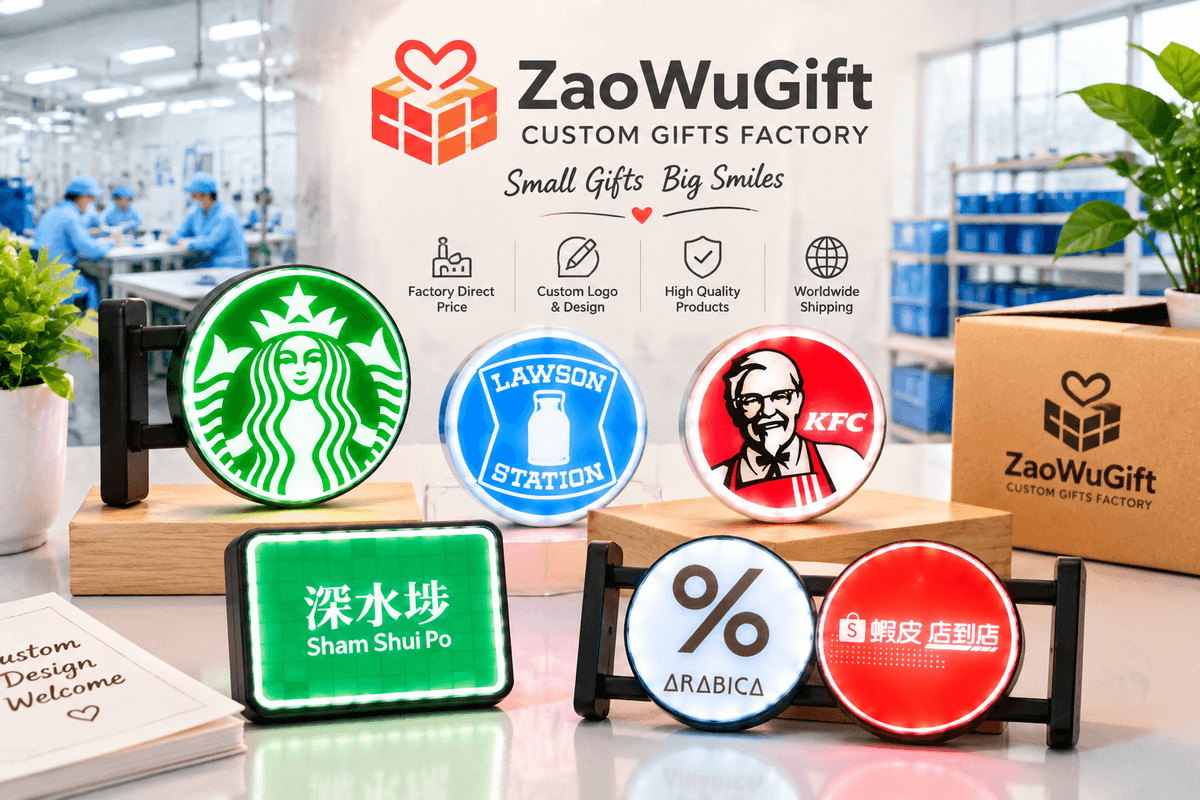 Collection of LED light-up sign fridge magnets Collection of LED light-up sign fridge magnets