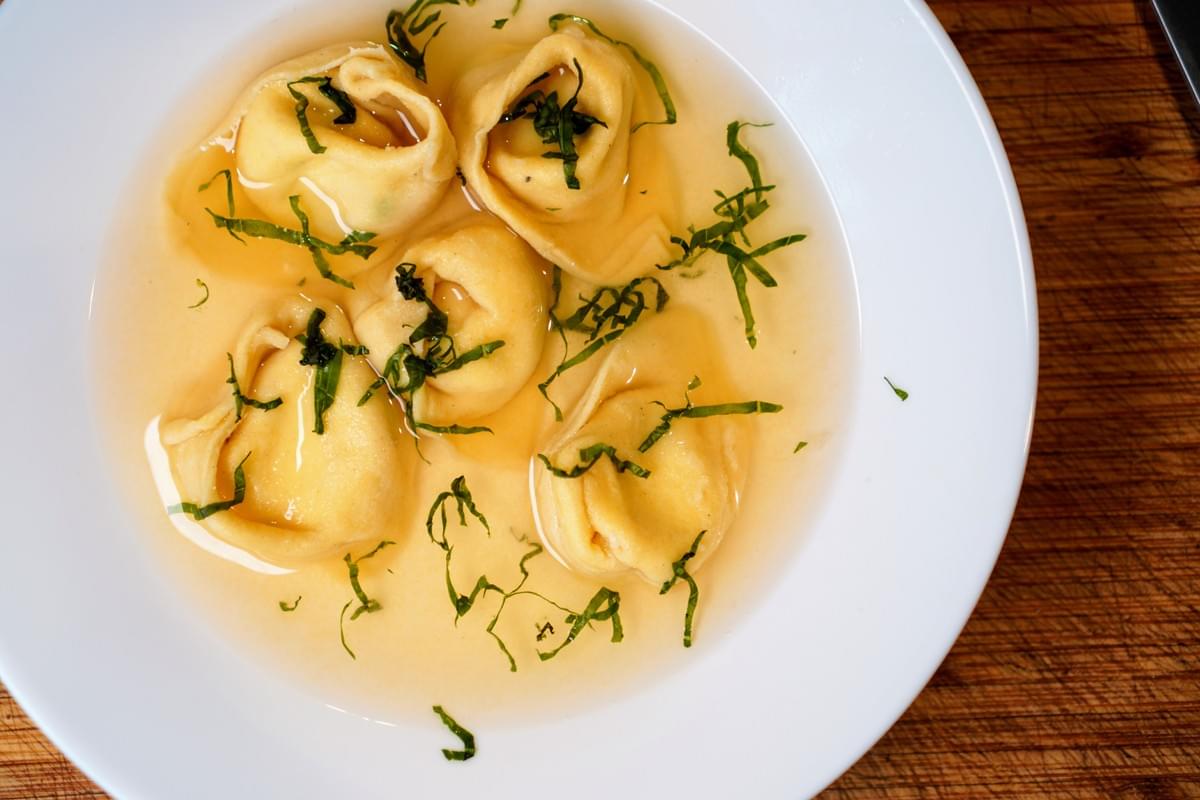 Homemade Ricotta Tortellini with Tomato Brodo Recipes