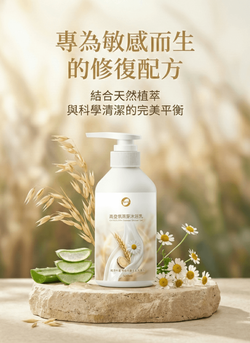 高登氧燕麥沐浴乳/OXYGOLDEN Oatmeal Shower Gel 