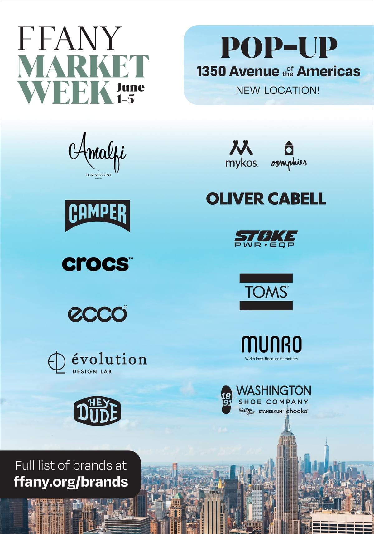 FFANY fashion footwear association of new york market week popup pop up pop–up 1317 avenue of the americas