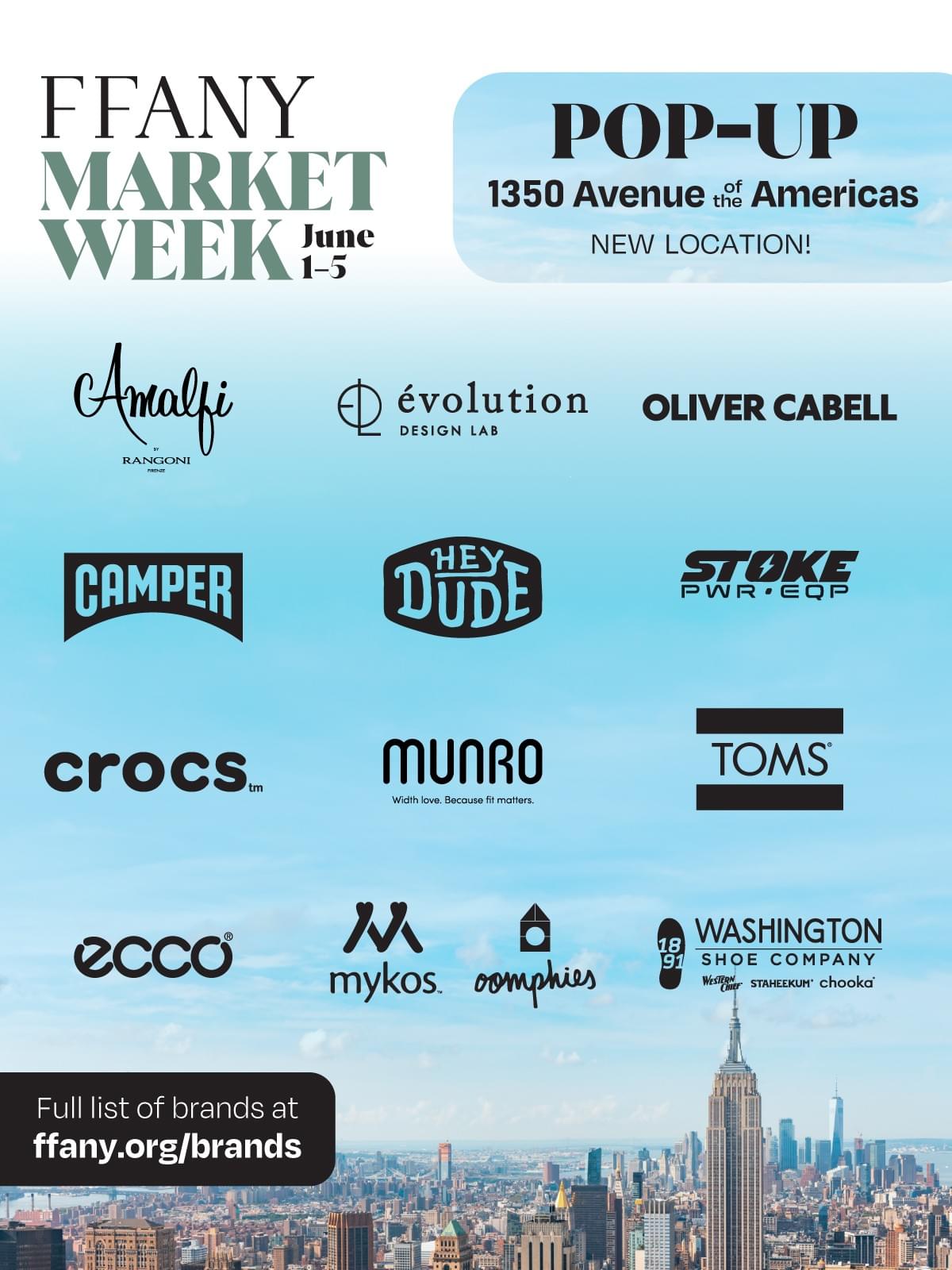 FFANY fashion footwear association of new york market week popup pop up pop–up 1317 avenue of the americas