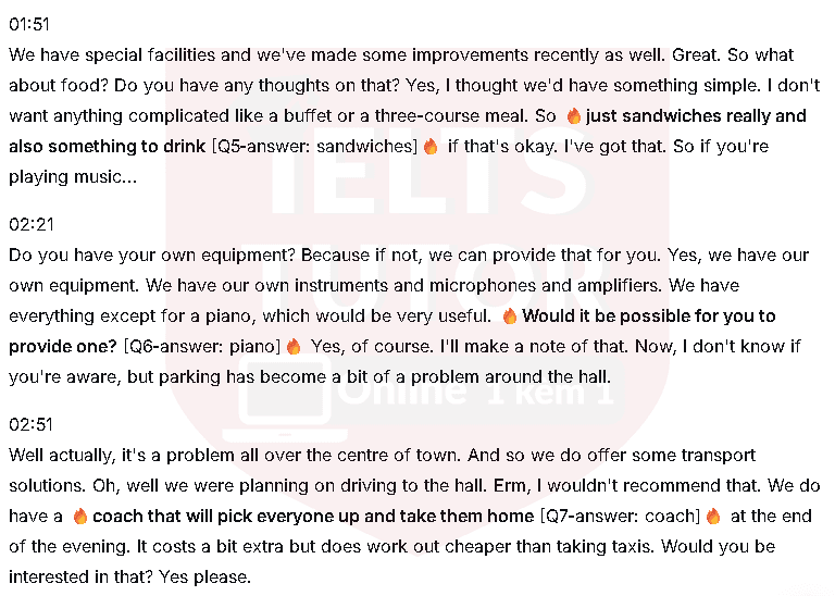 SILVERTON HALL – Event booking form: Đề thi IELTS LISTENING (actual test)