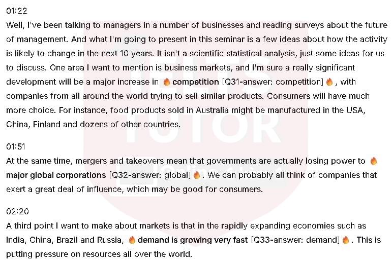 THE FUTURE OF MANAGEMENT: Đề thi IELTS LISTENING (actual test)