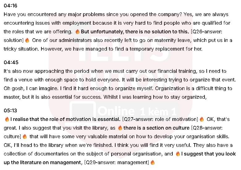 What was the most difficult problem when the company was founded?: Đề thi IELTS LISTENING (actual test)