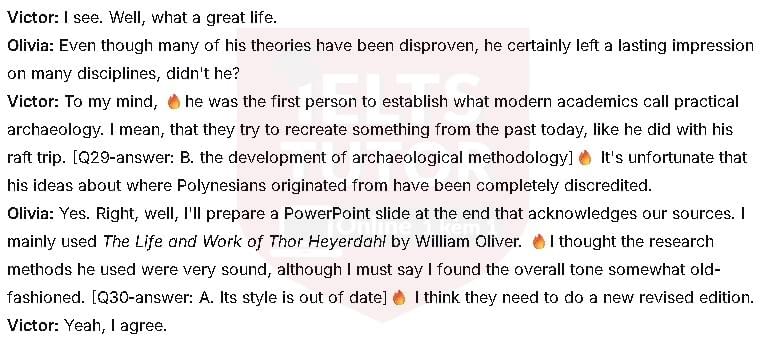 Which TWO hobbies was Thor Heyerdahl very interested in as a youth?: Đề thi IELTS LISTENING (actual test)