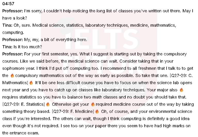 GENERAL COURSE DETAILS: Đề thi IELTS LISTENING (actual test)