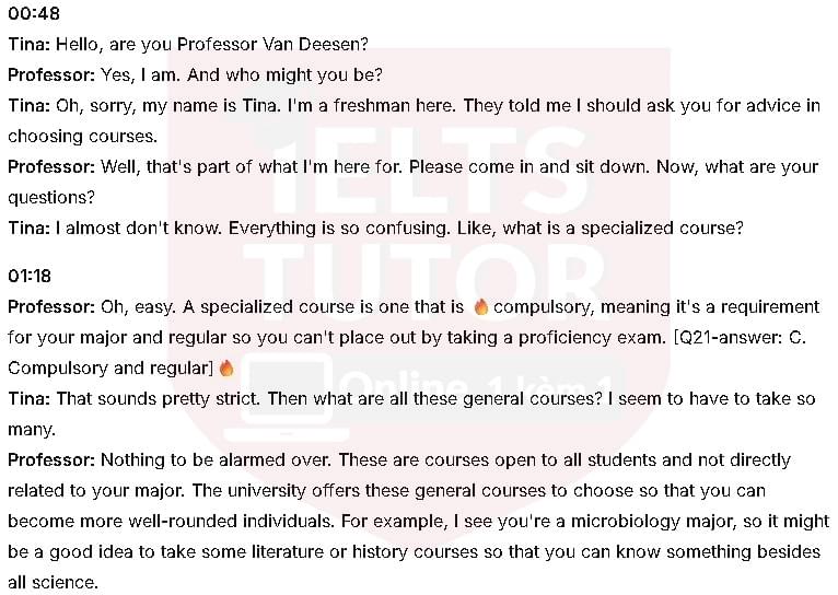 GENERAL COURSE DETAILS: Đề thi IELTS LISTENING (actual test)