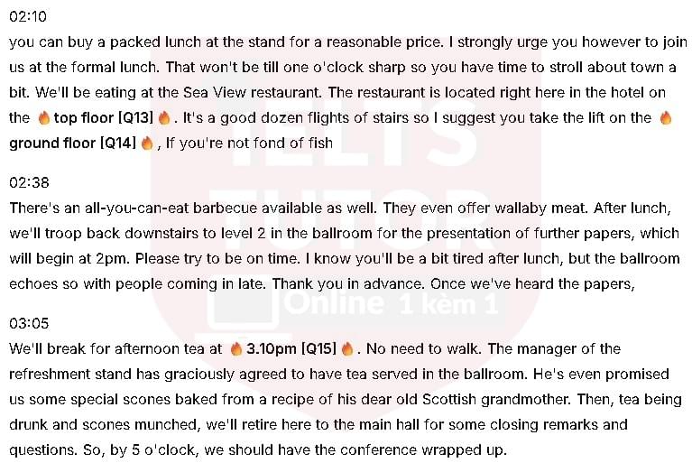 ANNUAL WULLABALLOO CONFERENCE: Đề thi IELTS LISTENING (actual test)