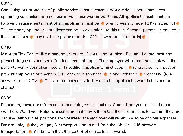 Public Service broadcast: Đề thi IELTS LISTENING (actual test)