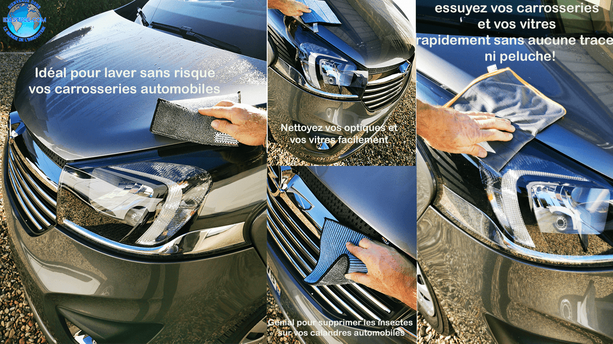 la microfibre carbone est idéale pour nettoyer, dégraisser, lustrer et redonner la brillance à vos carrosseries automobile