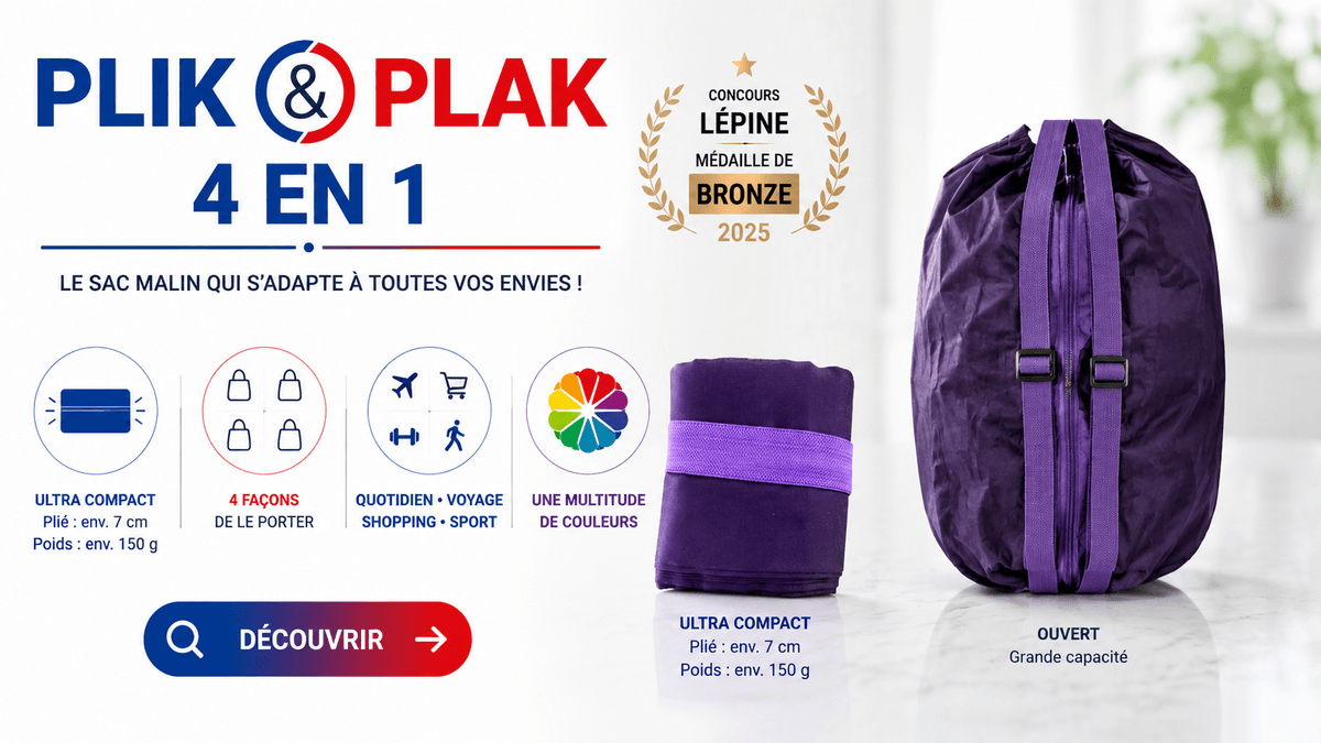 Plik et Plak sac 4 en 1 ultra compact