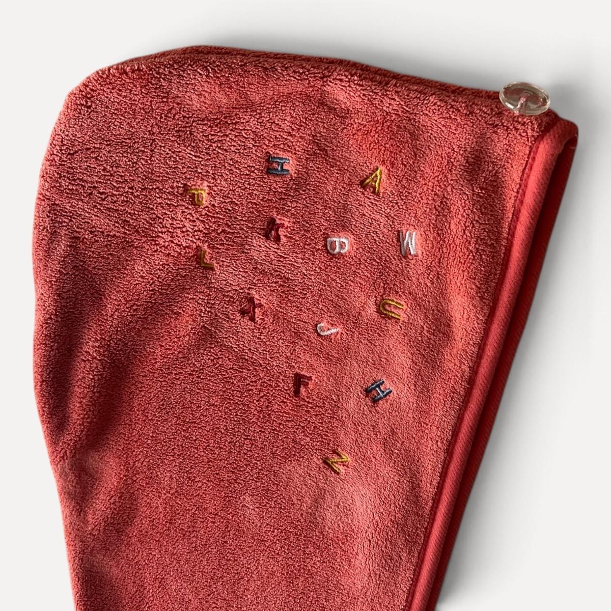 Serviette cheveux microfibre à bouton – Turban de séchage