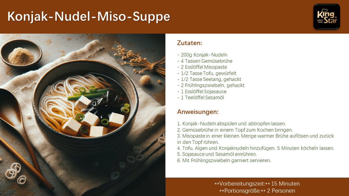 Konjak-Nudel-Miso-Suppe