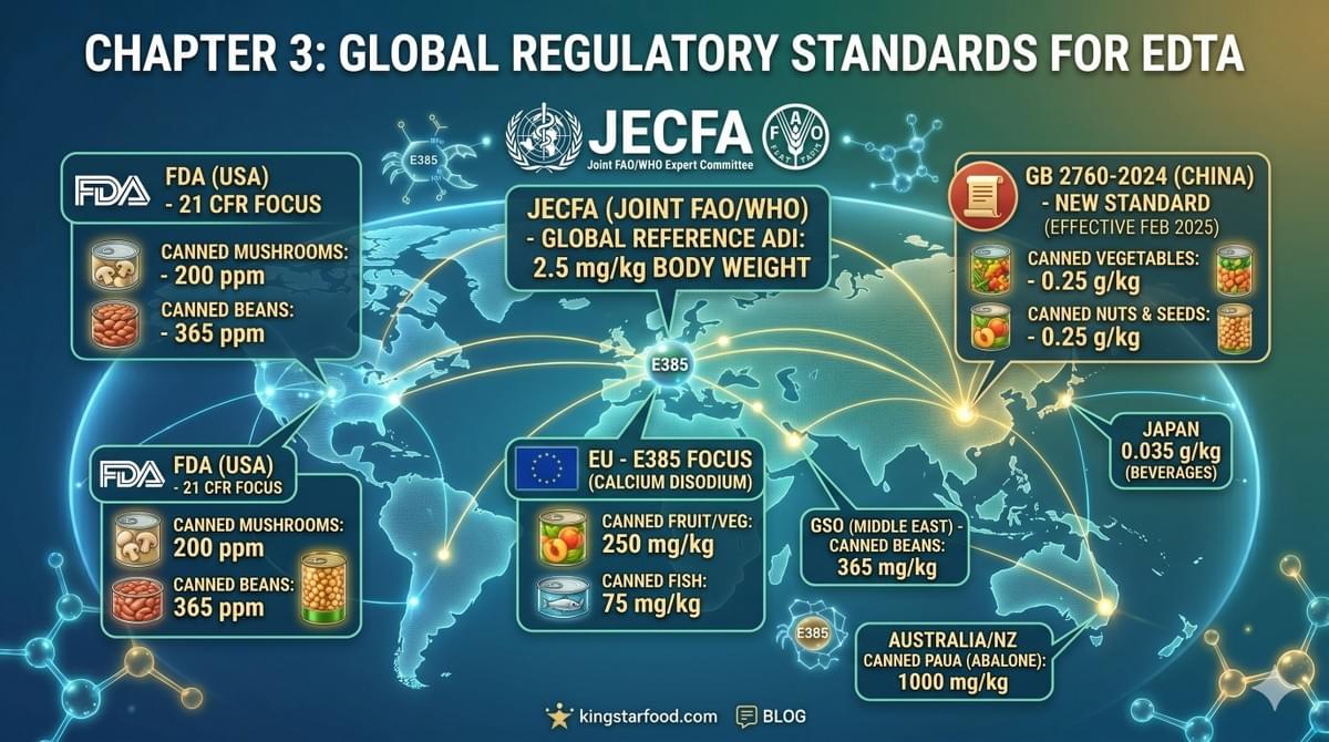 Global Regulatory Standards for EDTA