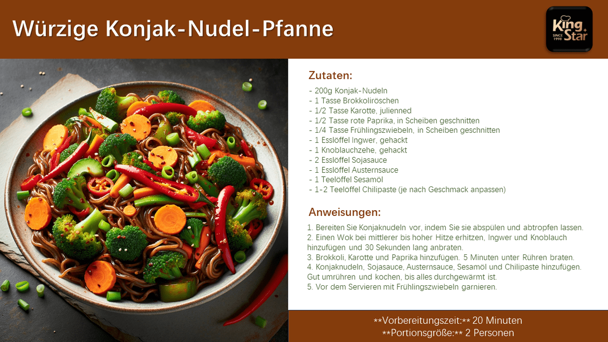 Würzige Konjak-Nudel-Pfanne
