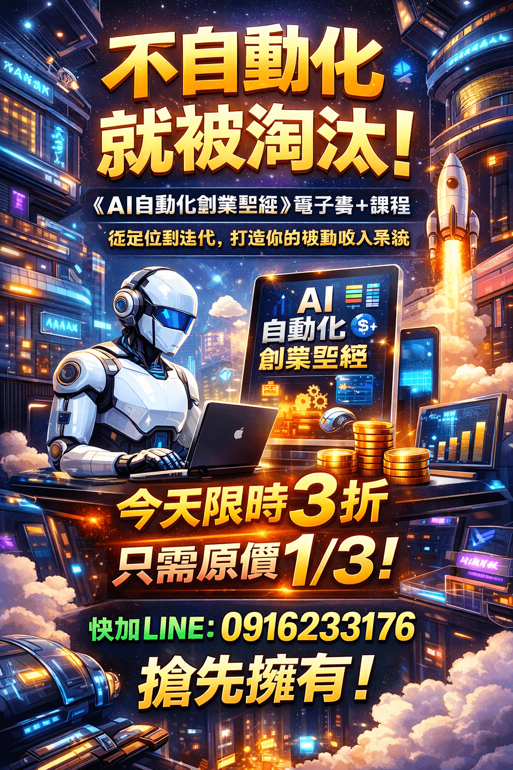 [特價優惠] EB電子書《A12網創- AI自動化創業聖經》用ChatGPT打造穩定獲利系統(附贈教學影片)