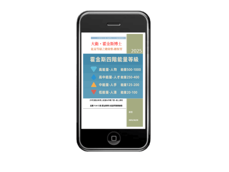  限時優惠EB-N169線上課程《生命能量》大衛・霍金斯博士能量等級彙整五 總複習(附贈電子書)
