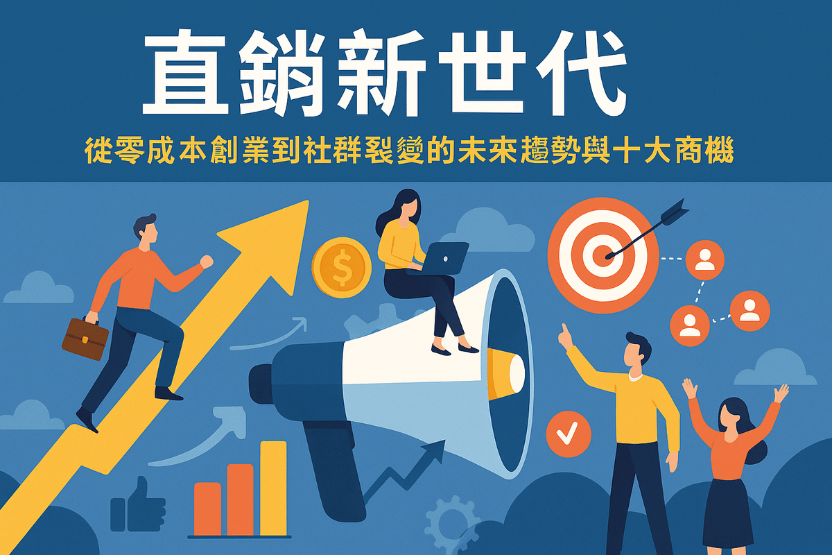 EB線上課程《營銷精選B01》直銷新世代：從零成本創業到社群裂變的未來趨勢與十大商機(附贈電子書)