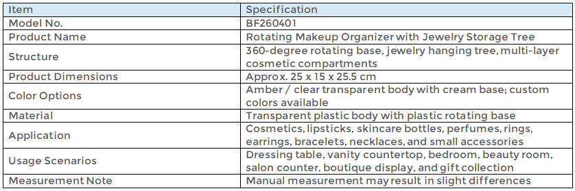 BF260401 | Rotating Makeup Organizer