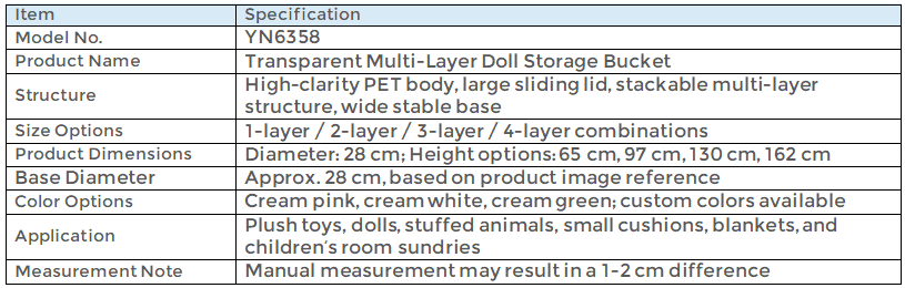 YN6358 | Doll Storage Bucket