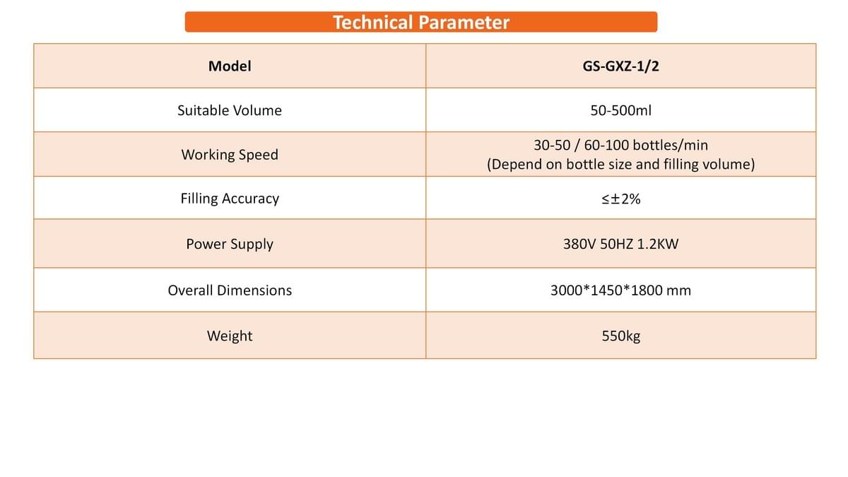 50-500ml Liquid Filling Capping Machine