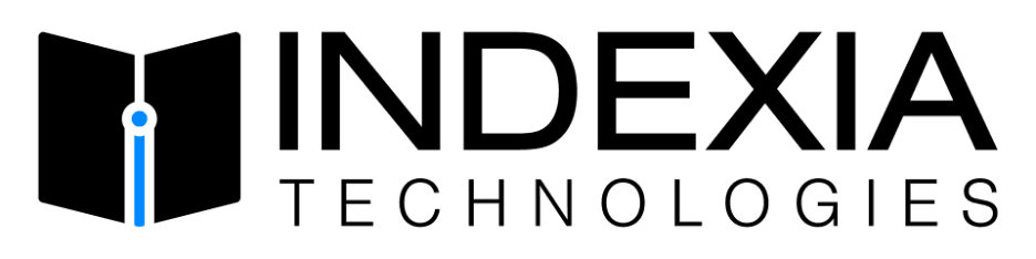 Simple blue information icon shaped like a lowercase i onthe spine of an open black book cover