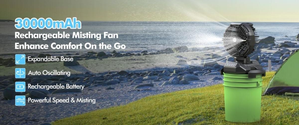 BUCKET TOP Misting Fan  