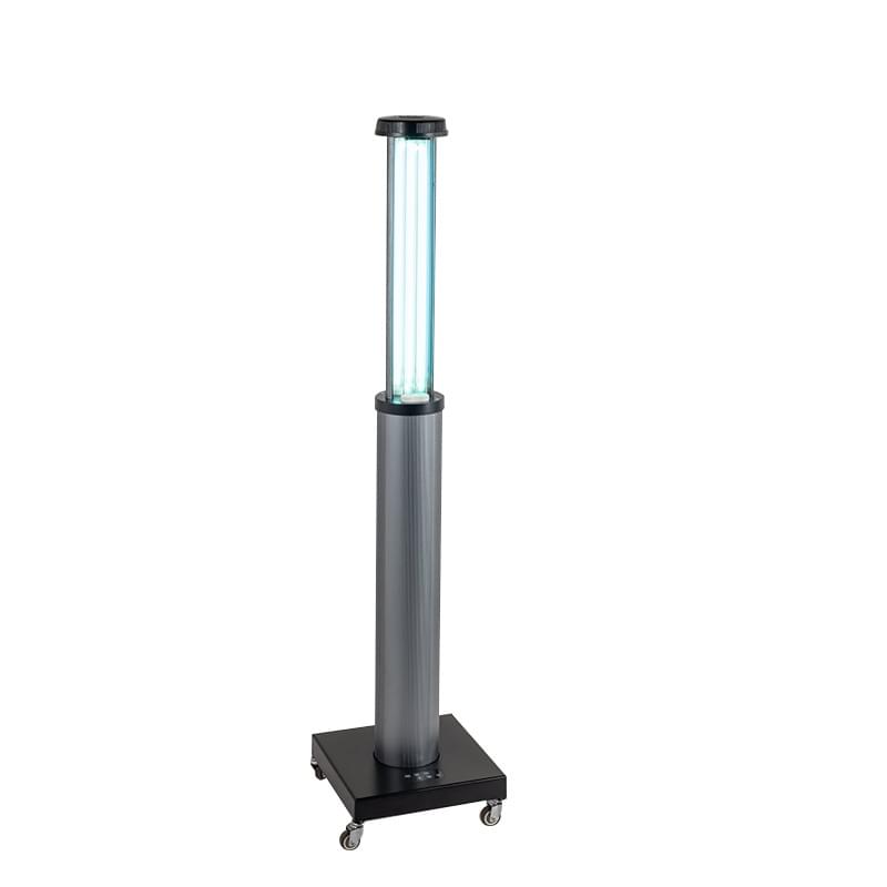 UVC disinfection lamp with remote timer and sensor