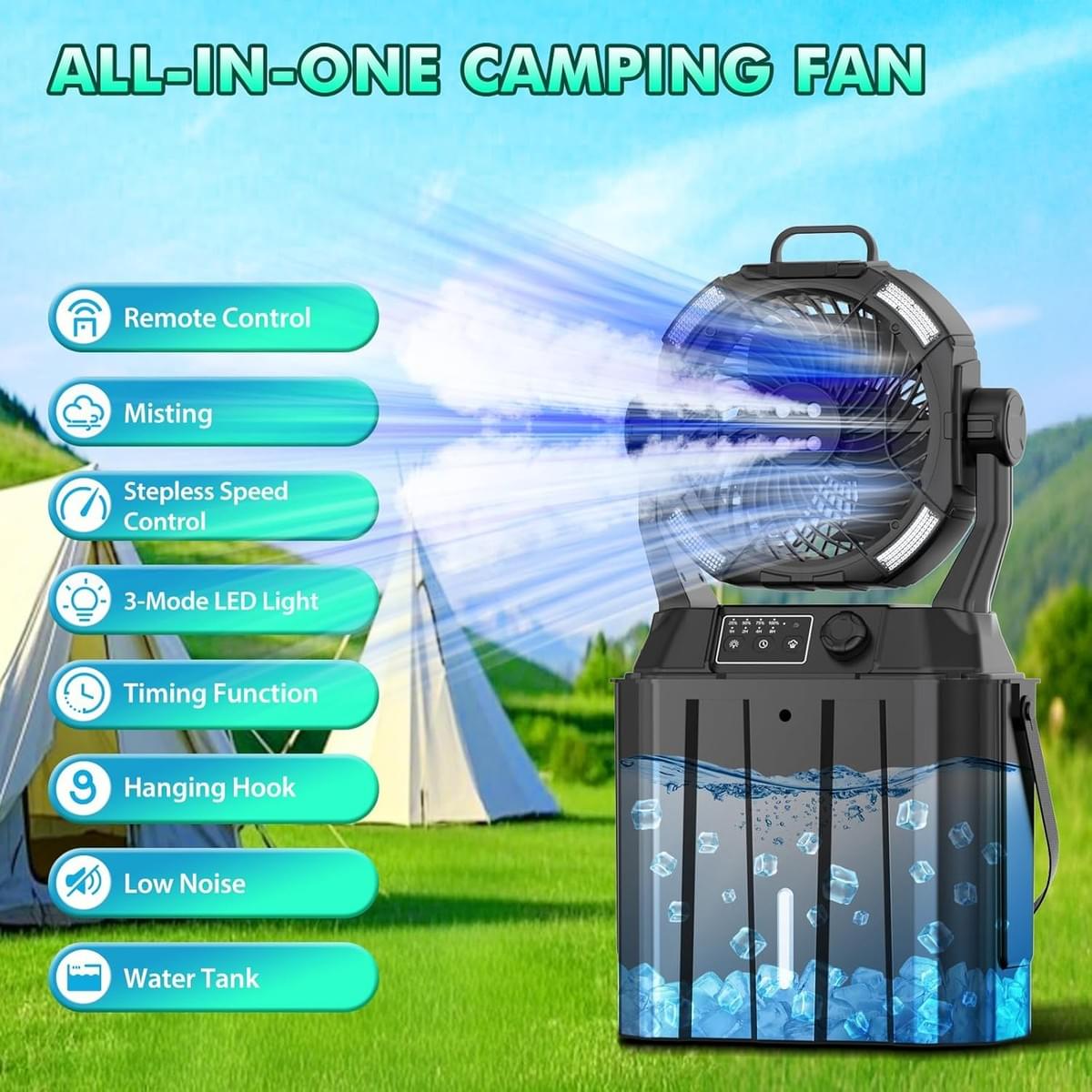 Rechargeable Misting Fan