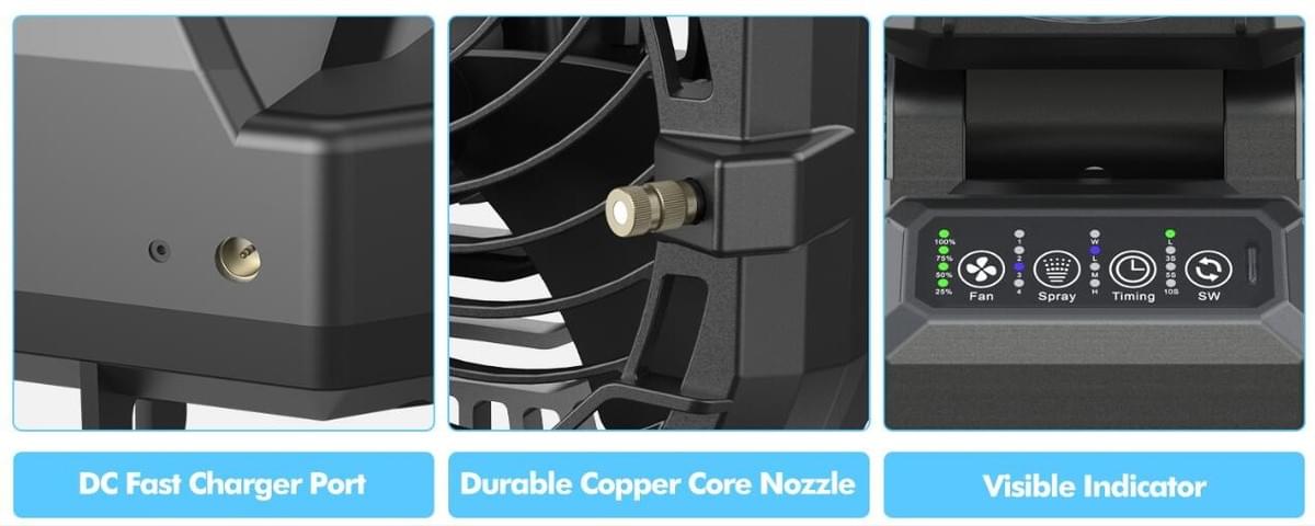 BUCKET TOP Misting Fan  