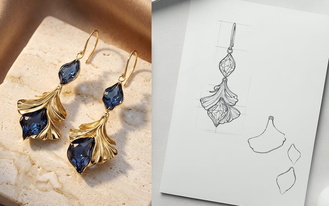 TOKUSHIMA - Earrings inspired by the natural heritage of Tokushima prefecture, Japan TOKUSHIMA - Earrings inspired by the natural heritage of Tokushima prefecture, Japan